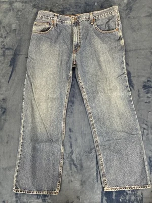 男式 Arizona Jean Co 原装 100 棉直筒中号蓝色水洗 — 第 1/4 张图片