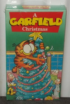A Garfield Christmas VHS Tape 1987 1991 CBS FOX Video New Sealed Classic Cartoon — 第 1/4 张图片