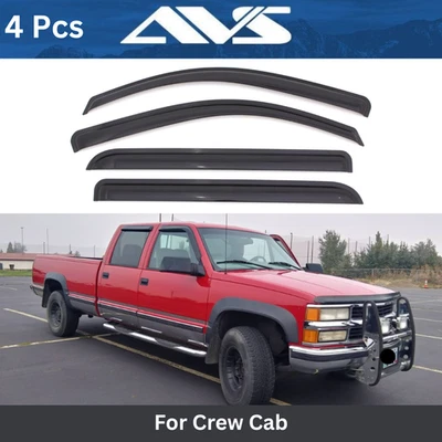 AVS 94095 Vent Visors Rain Guards for 1992-2000 GMC C/K 1500/2500/3500 Crew Cab - Image 1 of 4