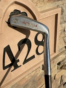 SPALDING AUTOGRAPH PUTTER Long Neck Classic Blade Style RH Leather Wrap Grip - Picture 1 of 5