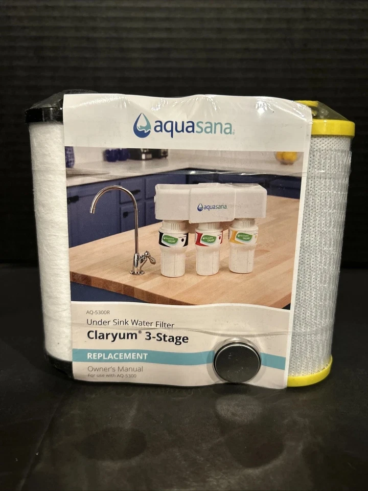 AQ-5300 3-Stage Under Sink Water Filter Set Fits: Aquasana Claryum Replace - Image 1 of 3