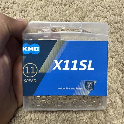 Cadena KMC X11SL 11 velocidades serie SL súper ligera - 118 eslabones - dorada - nueva Foto 1 de 2