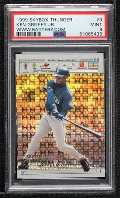 1999 Skybox Thunder wwwbatterzcom Ken Griffey Jr #3(WB) PSA 9 MINT HOF - Image 1 of 2