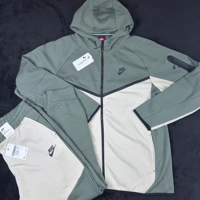 Para hombres Nike Tech Polar Sudadera Ropa Deportiva Chándal Arcilla Verde/Negro Talla 2XL Foto 1 de 4