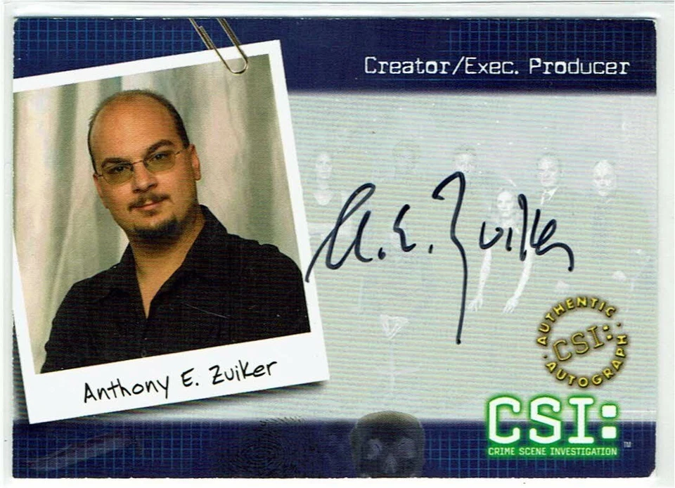 CSI Series 2 2004 Autograph Card CSI-B11 Anthony E. Zuiker Creator/Exec Producer - Image 1 of 1