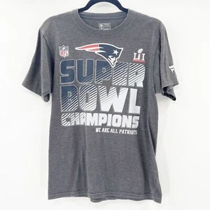 NFL Patriots 2017 T Shirt Men's Size S Gray Super Bowl Graphic Crew Neck - Picture 1 of 3