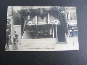 Old Vintage 1910 - JULY 4th Celebration REDWOOD CITY CA. - RPPC Photo POSTCARD - Picture 1 of 2