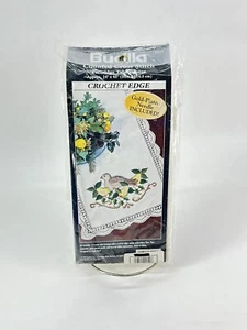 Vintage Bucilla Counted Cross Stitch Partridge Table runner 14”x45” ——————————A4 - Picture 1 of 2