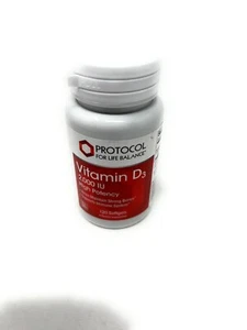 Protocol for Life Balance Vitamin D3 2000 IU (120 Softgels) Sealed - Exp 7/2027 - Picture 1 of 2