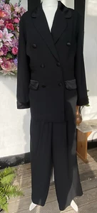 Women's Black Trouser Suit by IMAGES Size UK 10 - Picture 1 of 16
