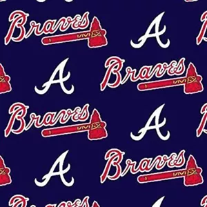 Braves Cotton Fabric - Picture 1 of 5