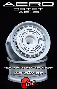 DS Racing 1/10 Aero Drift Cover -FLAT WHITE *BLACK TEXT* (2 PCS) #AD-BW-BF - Picture 1 of 3