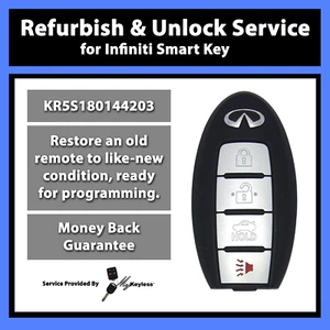 Servizio di sblocco reflash per Infiniti SUV Smartkey Fob 4 pulsanti KR5S180144203 - Foto 1 di 7