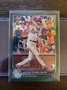 2022 Topps Chrome Ben Baller Dylan Carlson #158 Green Refractor 90/99