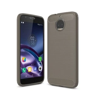 Motorola Moto G5S Plus Etui na telefon komórkowy TPU Case Carbon Fiber Ochrona Cover Szary Nowy - Zdjęcie 1 z 7