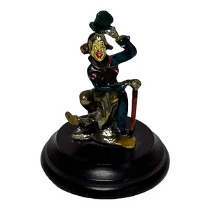 Silver Plated Genuine Pewter Vintage Clown Figurines - Picture 1 of 3