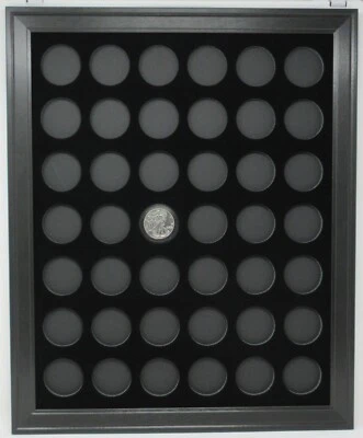 42 AMERICAN SILVER EAGLE COINS (NOT INCLUDED) WALL DISPLAY PICTURE FRAME 16x20 - Image 1 of 3