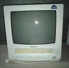 Télévision de jeu rétro vintage SHARP 13" combo CRT blanc 13VT-L150