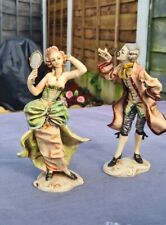 Vintage Fontanini Depose Italy Lady & Gentleman Figurines 6.5” Tall no 77 and 78