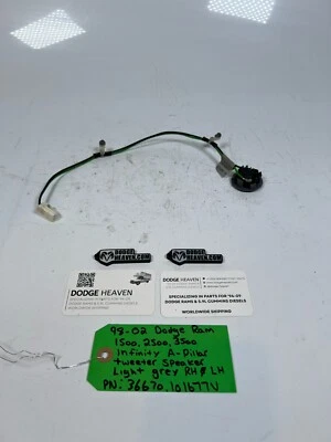 Altavoz tweeter gris claro OEM 1998-2002 Dodge Ram 1500-3500 Infinity A Pillar Foto 1 de 4