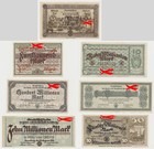 Hamburg Aushilfsschein der Freien und  Hansestadt  7x  Notgeld  Banknoten  ( 394