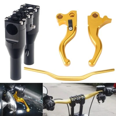 1-1/2" Handlebar Riser+Handlebar+ Handle Brake Clutch Lever For Harley Sportster - Image 1 of 4