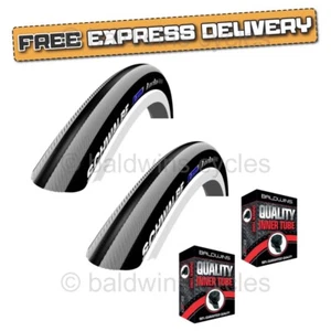 Schwalbe RIGHTRUN 24 x 1 Grey Stripes Puncture Protected Wheelchair TYREs TUBEs - Picture 1 of 14