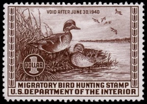 United States Hunting Permit Stamp Scott RW6 (1939) Mint H VF, CV $115.00 W - Picture 1 of 1