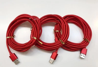 3x 10 FT For Samsung S9 Note 8 Type-C Heavy Duty USB Charger Charging Cable Cord - Image 1 of 4