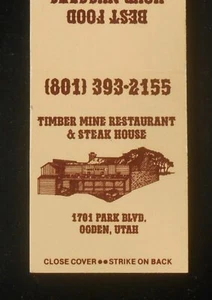 80er Jahre? Timber Mine Restaurant & Steak House 1701 Park Blvd. Nuggets Ogden UT - Bild 1 von 1