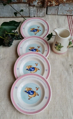 ANCIENNE DINETTE ASSIETTES WEDGWOOD PETER RABBIT JOUET POUPEE JUMEAU - Photo 1/4