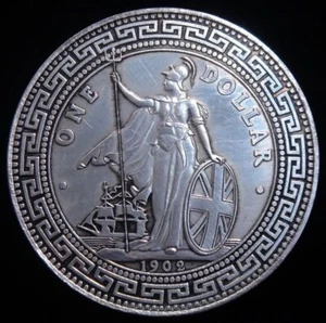 Enorme pisapapeles chino en forma de moneda tamaño de palma 88 mm #10202301 - Imagen 1 de 2