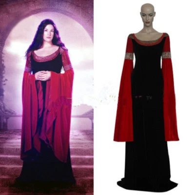 Lord Of The Rings Arwen Red Dress Suit Halloween Carnival Costume Cosplay Women - Image 1 of 4