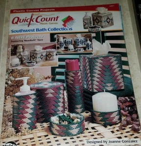 Z5 ANNIE'S ATTIC 1999, QUICK COUNT PLASTIC CANVAS SOUTHWEST BATH COLLECTION - Picture 1 of 3