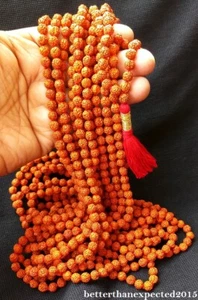 Rare Rudraksha Mala 1008+1 Bead 5 mukhi Rudraksh Long Meditation Enlightenment - Picture 1 of 3