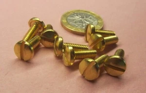 Testa di rilegatura ottone a vite scanalato, lunghezza 4-40 x 1/4" 200 pz - Foto 1 di 23