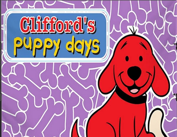 CLIFFORD THE BIG RED DOG Puppy Birthday Scene Setter wall mural BACKDROP 5'x3' - Image 1 of 1