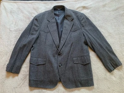 Blazer Pendleton Tweed Vintage Para Hombres 48 Lana Azul/Gris Abrigo Deportivo Chaqueta Hecho en EE. UU. Foto 1 de 4