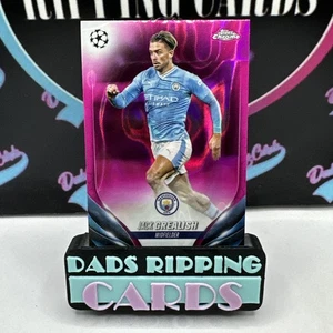 2024 Topps Chrome Champions League Jack Grealish #124 Pink Lava Refractor - Picture 1 of 4