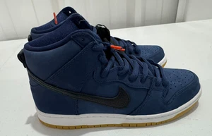 Nike SB Dunk High Pro ISO Midnight Navy Black Men's Shoes US Size 9 - Picture 1 of 5