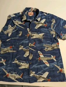 RJC Hawaiihemd Herren WWII Militär Jagd Bomber Flugzeuge Navy USA XL - Bild 1 von 14
