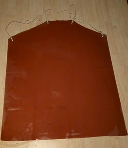 Gummischürze DDR reines Gummi mit Latz Maße 109x86 cm gekürzt leichte Spuren - Bild 1 von 2