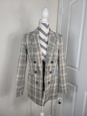 Blazer Bar III Mujer Negro Tostado Traje Chaqueta Talla Pequeña Forrado Frente Abierto  Foto 1 de 4