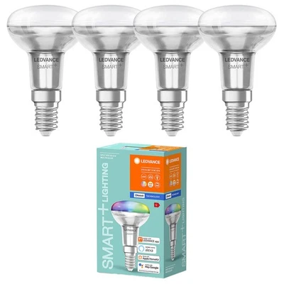 4 x Ledvance Smart+ Reflektor R50 3W = 40W E14 RGBW 2700K-6500K Bluetooth UVP91€ - Bild 1 von 4