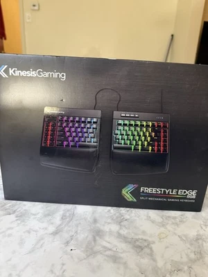 KINESIS Freestyle Edge RGB Split Gaming Keyboard Cherry MX Speed Silver Pro- NEW - Image 1 of 4