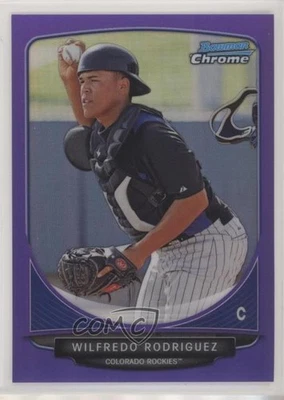 2013 Bowman Chrome Prospects Purple Refractor /199 Wilfredo Rodriguez #BCP148 - Image 1 of 2