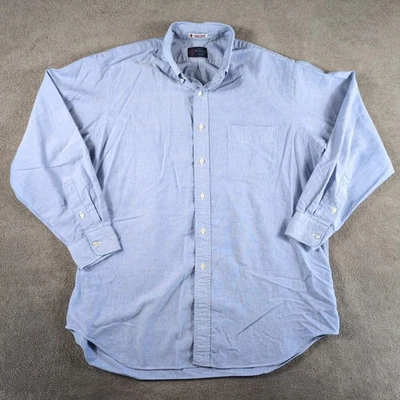 Vintage Kenneth Gordon Dress Shirt Mens 17-34 Blue Preppy Brighton Oxford Formal - Image 1 of 4