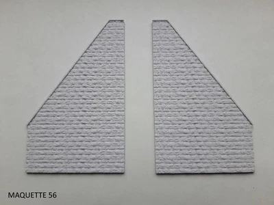 MAQUETTE 56 ho 2 murs de soutènement pour entrées de tunnel 1/87 décor train diorama