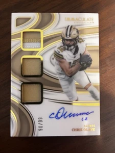 CHRIS OLAVE 2024 IMMACULATE PLAYER PATCH AUTOGRAPH AUTO 90/99 - Picture 1 of 2