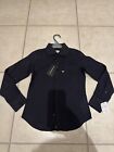Armani Shirt Boys 8yrs Size 8A 14.5?ptp Cotton Navy Blue Brand New With Tag?s !!